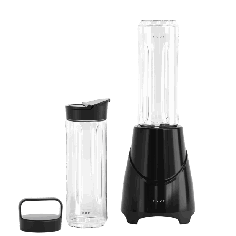 LICUADORA CON 2 VASOS PORTÁTILES DE 600ML CON TAPA PARA BEBER - Image 1